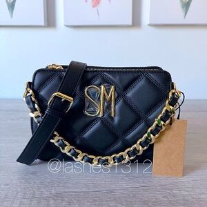 STEVE MADDEN Bag BGIGI Quilted Crossbody - Black